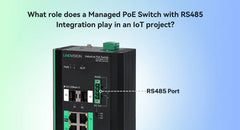 What role does a Managed PoE Switch with RS485 Integration play in an IoT project?