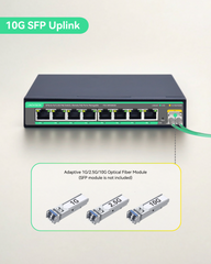 2.5G Cloud Managed PoE Switch with 10G SFP Uplink and 130W PoE Budget