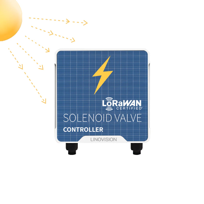 LoRaWAN Solenoid Valve Controller with Long Life Battery and Solar Panel