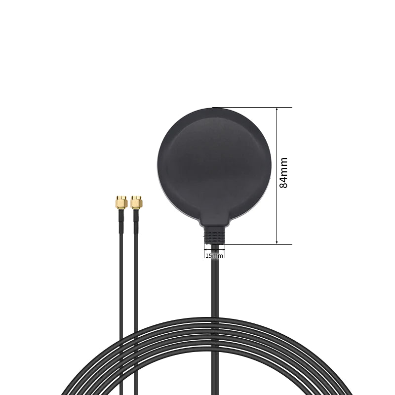 4G Mushroom Type Antenna, 2 in 1 (Main + Aux), 50cm cable from the side