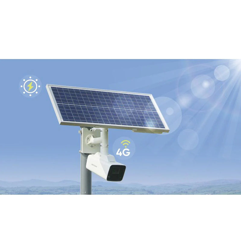 Caméra commerciale 4G à énergie solaire avec jusqu'à 24 jours en veille et vidéo ColorVu nocturne 4MP