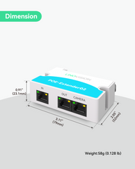 Mini 2 Ports POE Extender IEEE 802.3af/at POE Repeater Up to 300m