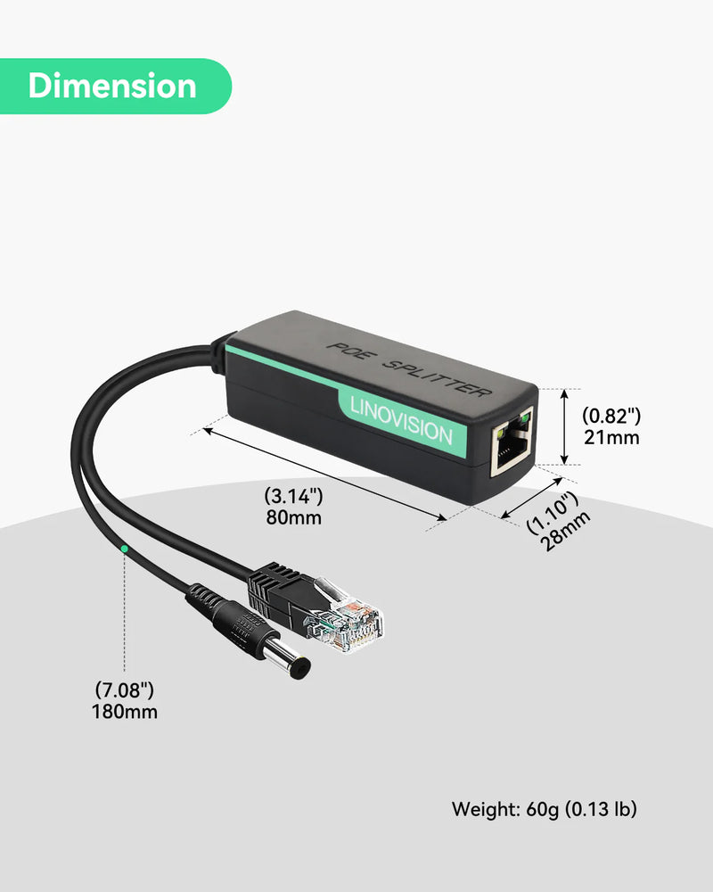 Industrial 8 Ports Full Gigabit BT 90W PoE Switch with 6x DC12V POE Splitters