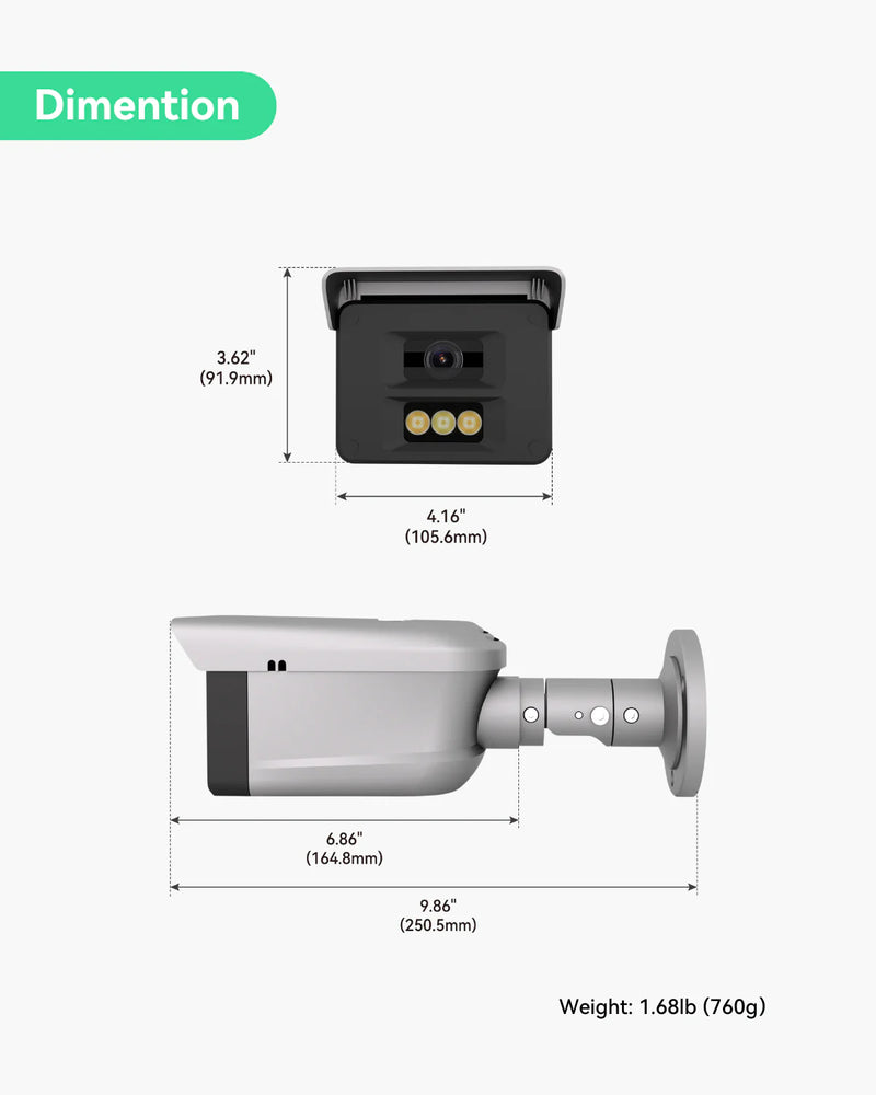 4MP Polymer Anti-Korrosions- Netzwerk-Kamera mit KI Smart Detection