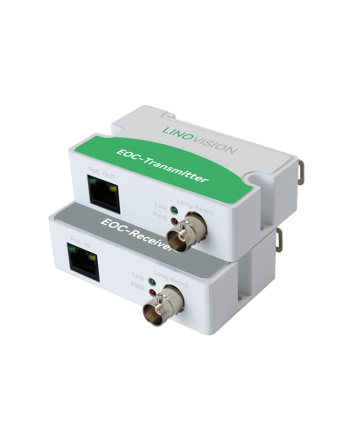 LINOVISION Ethernet Over Coax Converter (EOC) POE IP Over Coax Extender,  Max 3000ft Power and Data Transmission Over Regular RG59 Coaxial Cable