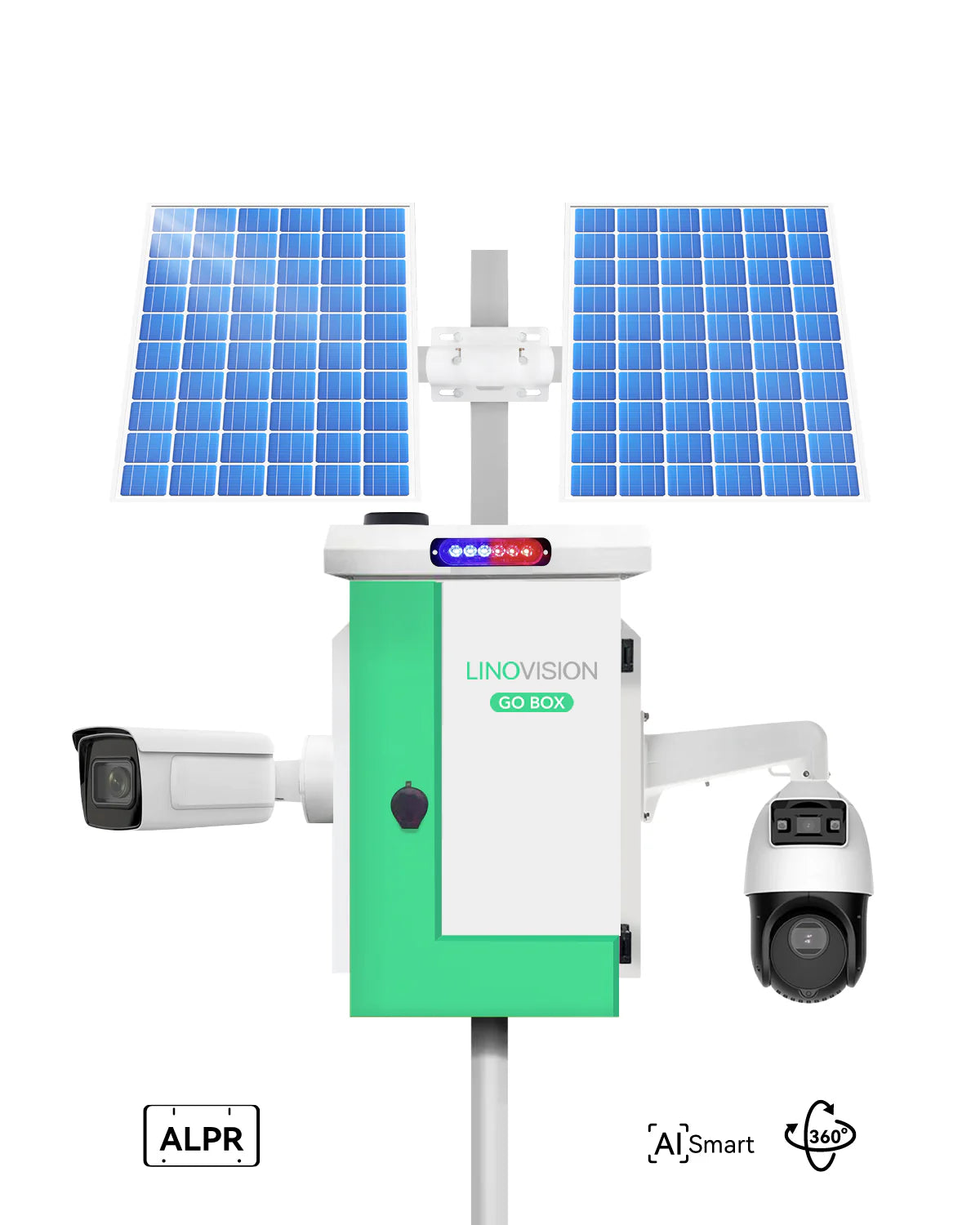 GO BOX-V1200PW-PTZ-LPR) Versatile Solar Powered Cameras System