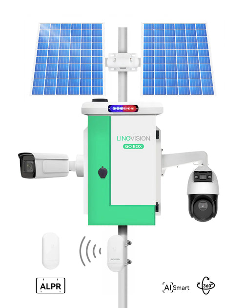 (GO BOX-V1200PU-PTZ-LPR) Versatile Solar Powered Cameras System with P ...