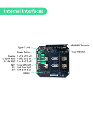 LoRaWAN IO Controller support Modbus RS485/RS232 with High Capacity Battery