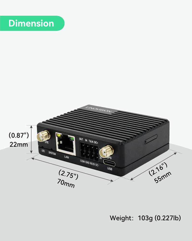 Mini-Industrie-4G-LTE-Router mit geringer Leistungsaufnahme, GPS, RS232/RS485