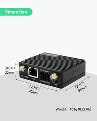 Mini Industrial 4G LTE Router with Low Power Consumption, GPS, RS232/RS485
