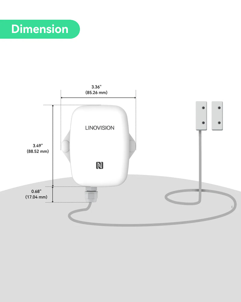 LoRaWAN Wireless Magnetic Door Contact Sensor with Temperature & Humidity Measurement