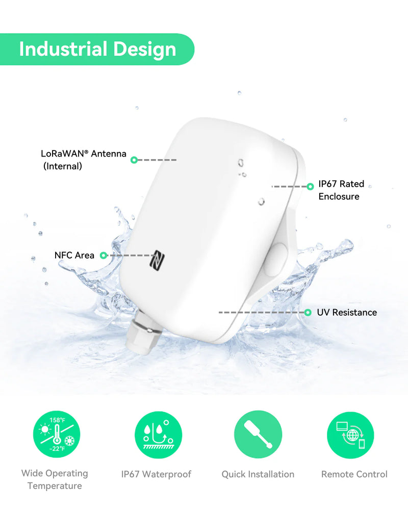 LoRaWAN Wireless Magnetic Door Contact Sensor with Temperature & Humidity Measurement