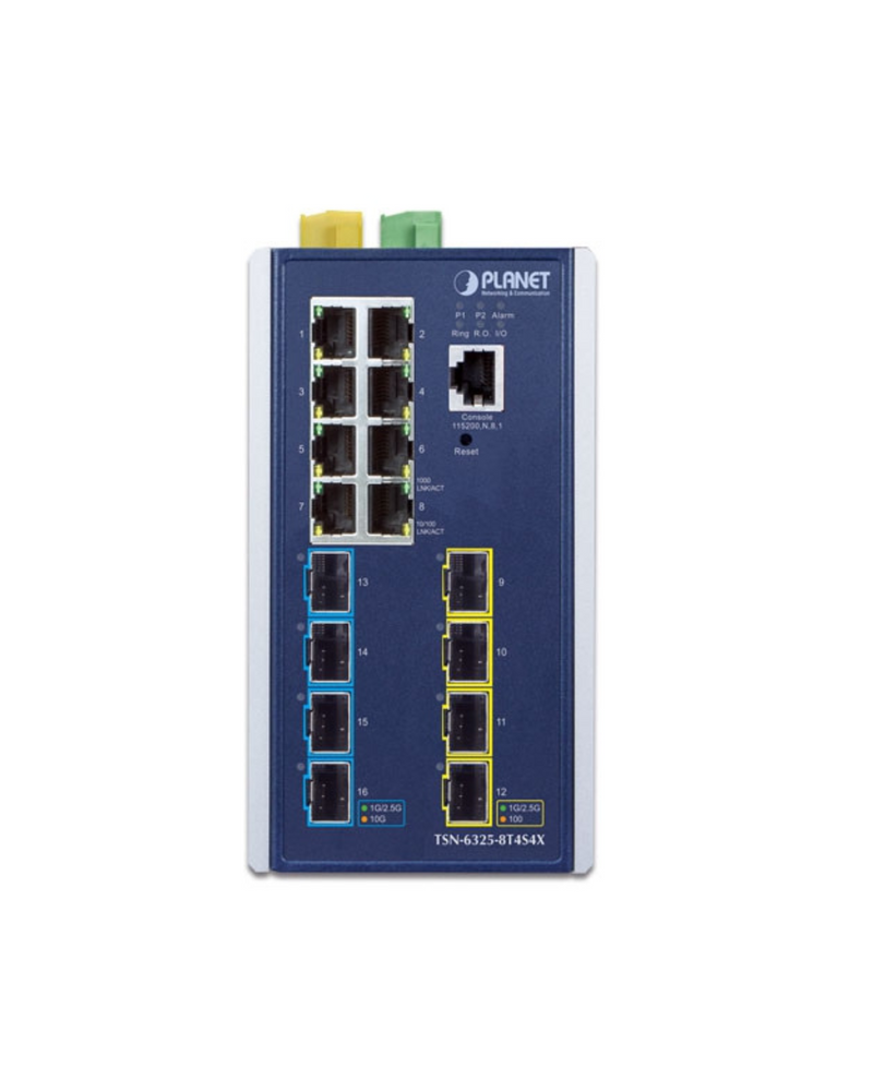 PLANET Industrial L3 Managed 8-Port Timing Sensitive Network (TSN) Switch, support 802.1AS, hardware 1588v2 PTP (Precision Time Protocol)