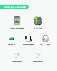 (SOLAR-CMP40AN-C101) 12V/24V 40A MPPT Solar Charge Controller with RS485 to Ethernet Converter, Solar Power System for Security Cameras, Street Lights or IoT Sensors with Remote Charging Status