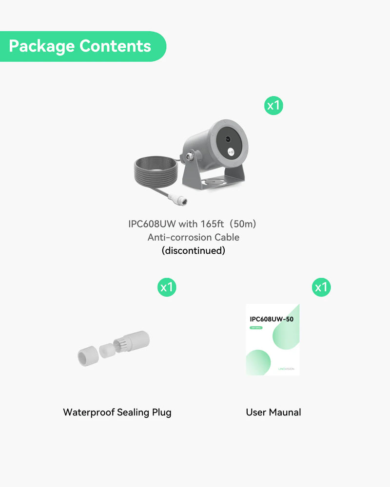 4K Ultra HD PoE Underwater Camera with Anti-corrosion Coating