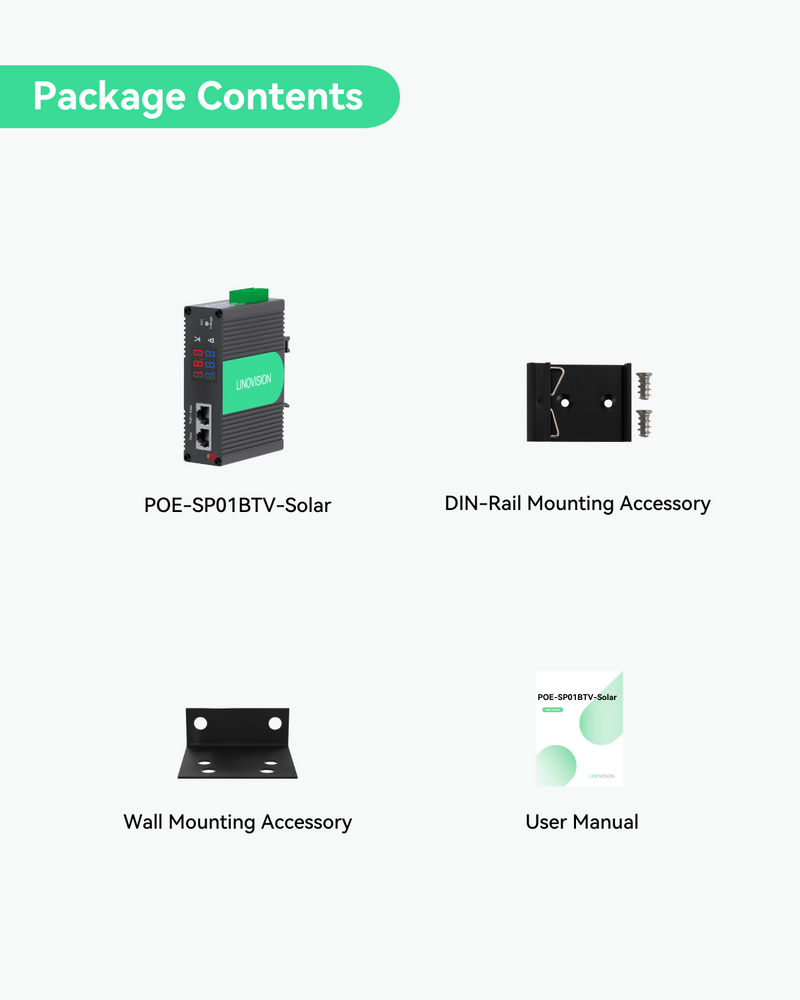 Industrial 802.3bt Gigabit 90W PoE++ Splitter with Adjustable Output Voltage DC 3-36V and LED Display