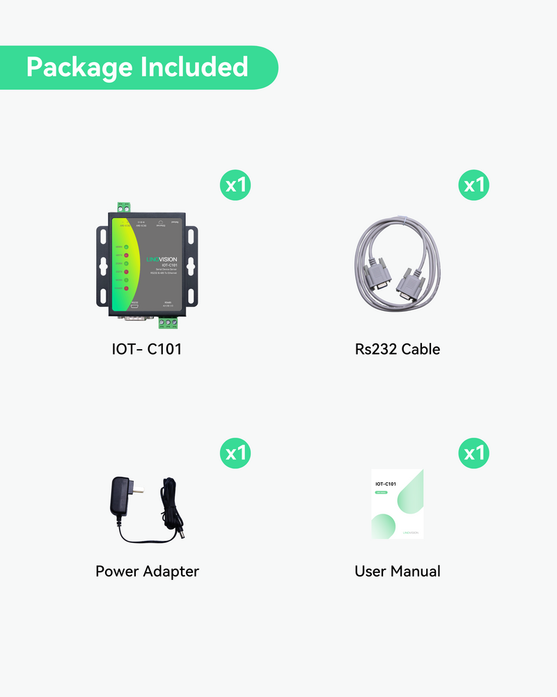 Dual Ports Serial Server, RS485 and RS232 to Ethernet Convertor, Modbus RTU/TCP Conversion