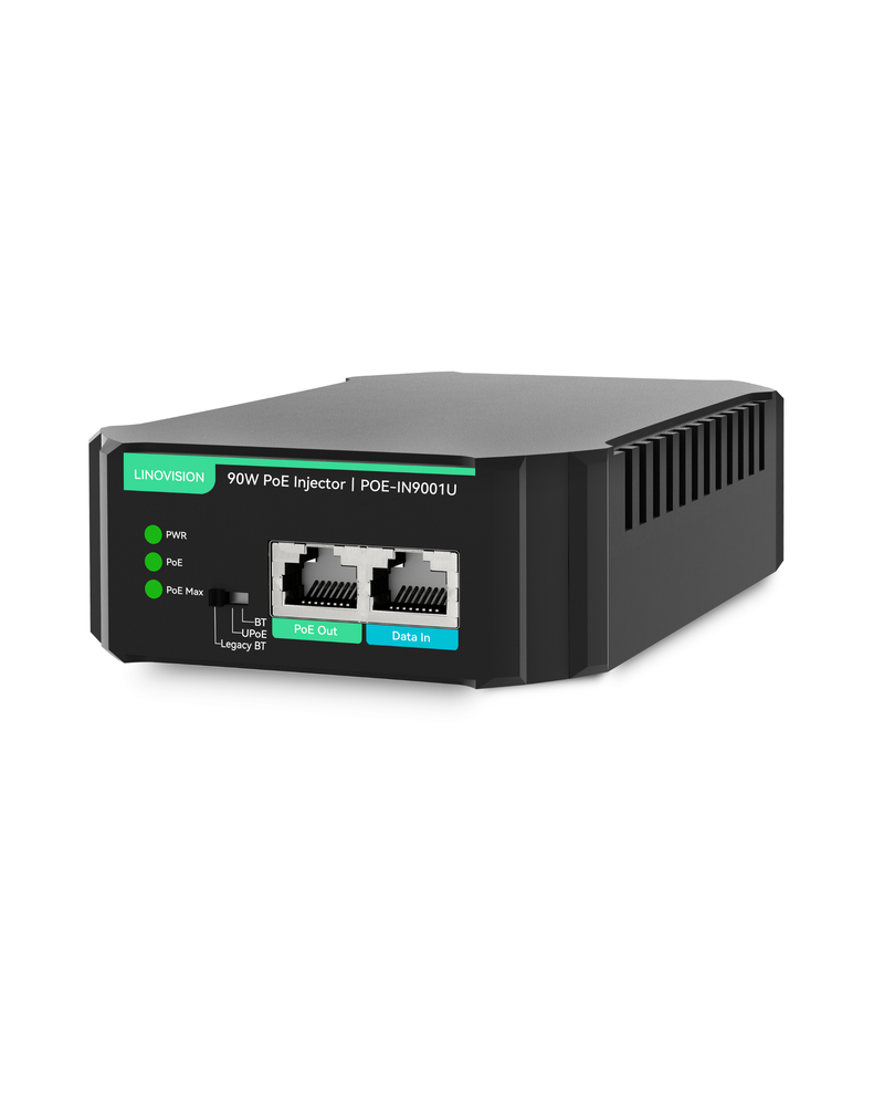 Gigabit 90W 802.3bt PoE Injector, Compatible with standard and Legacy non-Standard PD device