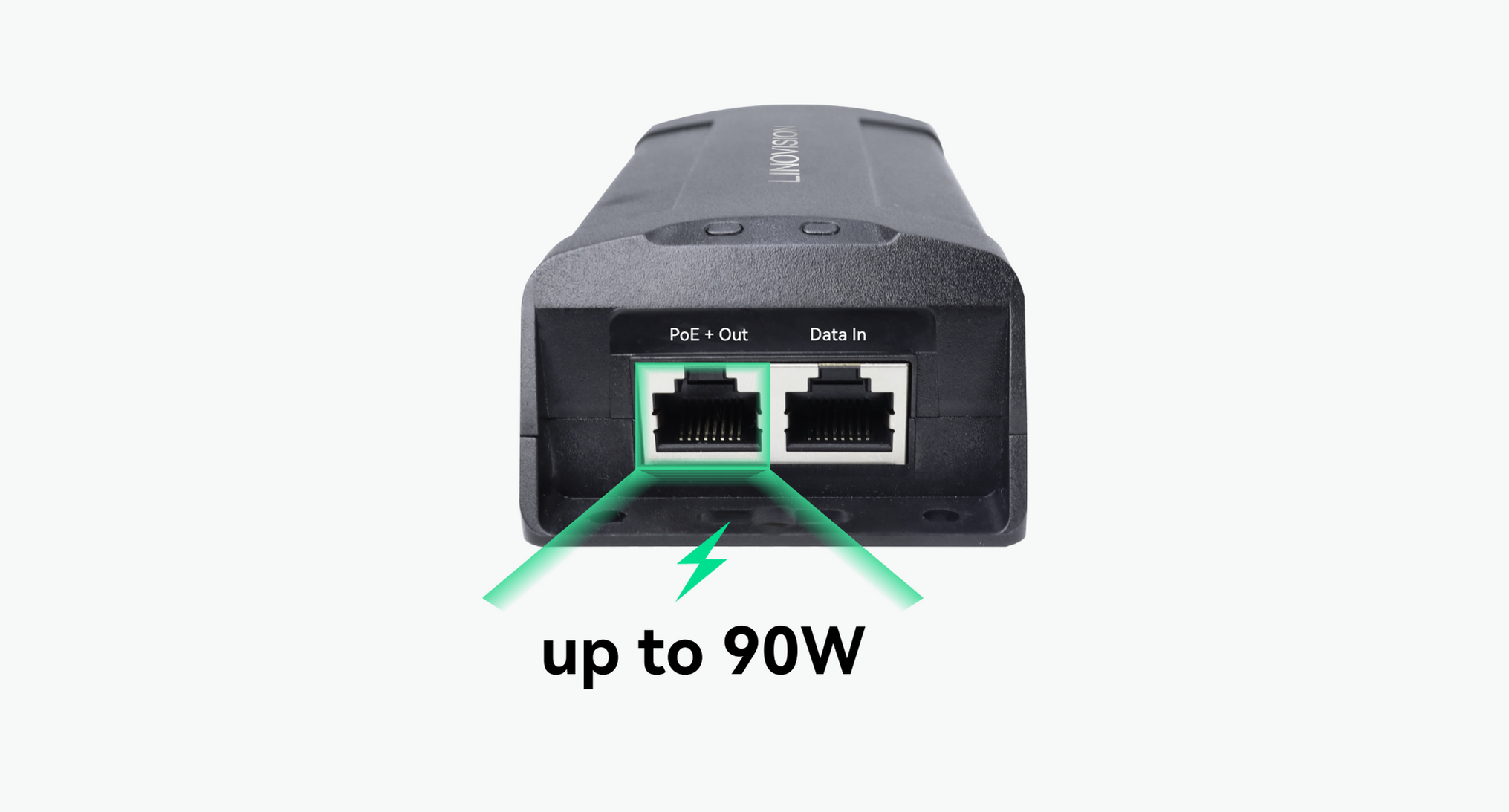 Single Port BT90W PoE Injector with 2.5G Super High Speed Transmission ...