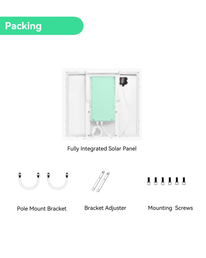 (SOLAR-S1240P80) 4-in-1-Solarenergiesystem für Sicherheitskameras und IoT-Geräte