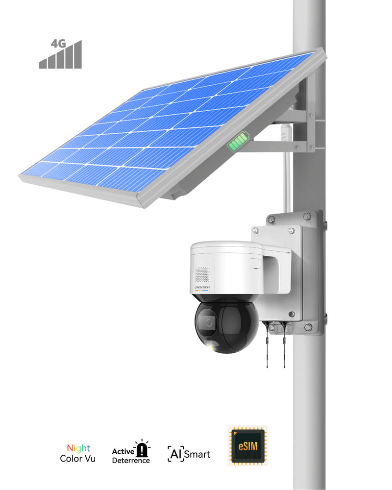 (GO SOLO PT4 vSIM) Kommerzielles Solarenergie-Kamera-KIT mit vSIM-Datenplan