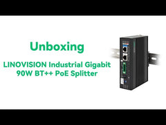 Industrial Gigabit 90W POE++ Splitter with DC 24V and DC 5/9/12/20V Output