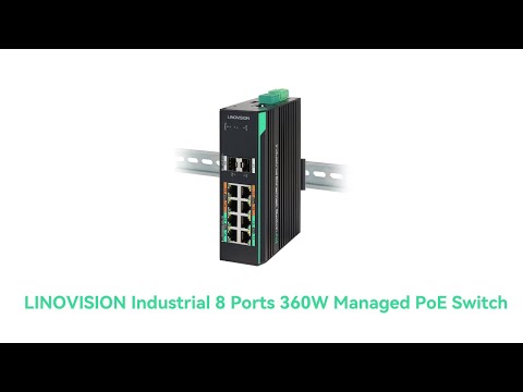 8 Ports 360W Voll Gigabit Managed PoE Switch mit 4 BT 90W PoE Ports