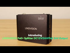 Industrial Gigabit POE+ Splitter with DC12V/DC24V/POE 24V Output (5pc)