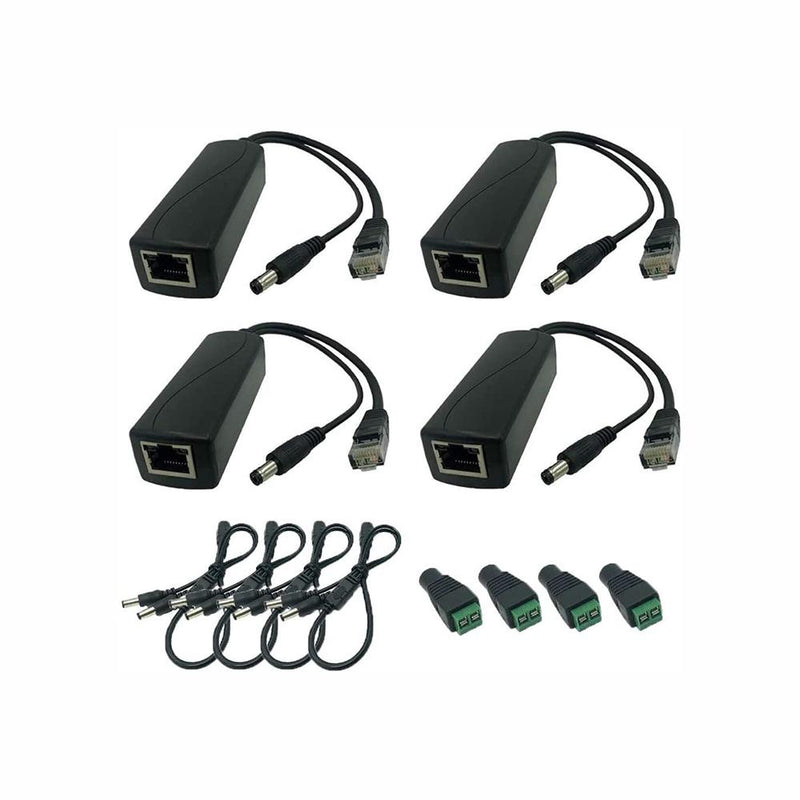 30W POE Splitter, compatible to IEEE802.3af/at standard, with 2 ports DC12V output (POE-Splitter02 (4 pack) ) - LINOVISION US Store