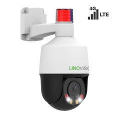 4G LTE SIM Cellular PTZ Camera with Active Deterrence and Human/Vehicle Filtering - LINOVISION US Store