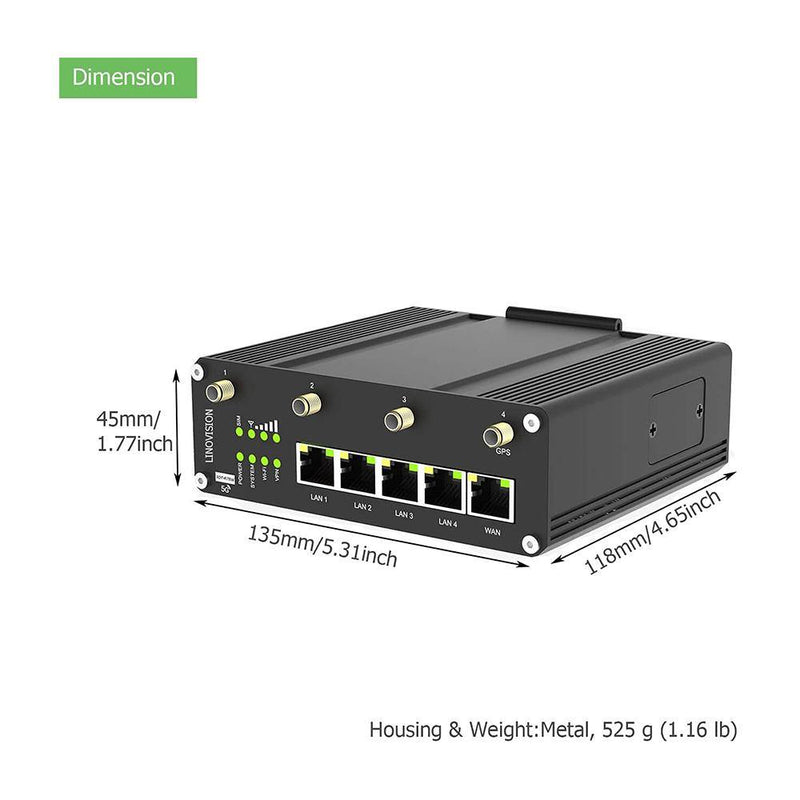 Commutateur industriel 5 ports PoE+ 10/100 Ethernet : SW-525