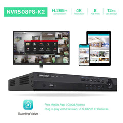 8 Channel 4K NVR PoE IP Camera System H.265+ 8 Channel 4K NVR with 2TB HDD and 8 Outdoor 5MP PoE Dome Security Cameras - LINOVISION US Store